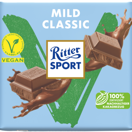 Шоколад Ritter Sport Vegan Класичний молочний 100 г