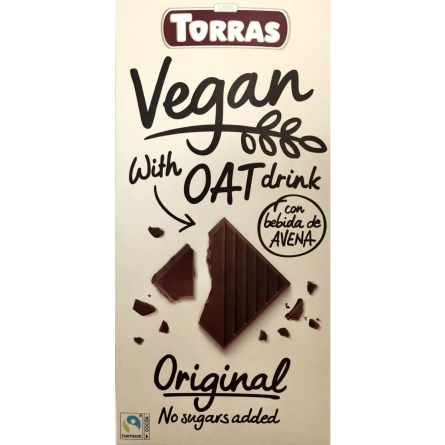 Шоколад Torras Vegan чорний з вівсяним молоком 100 г slide 1