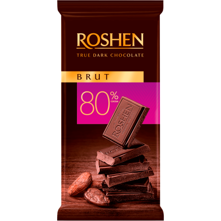 Шоколад Roshen Brut 80% чорний 85 г slide 1