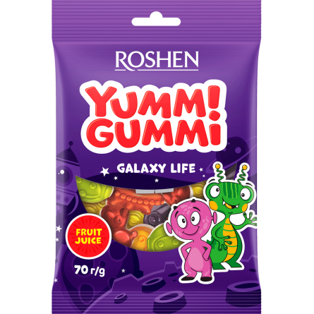 Цукерки Roshen Yummi Gummi Galaxy Life 70 г