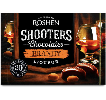 Цукерки Roshen Whiskey Shooters шоколадні 150 г