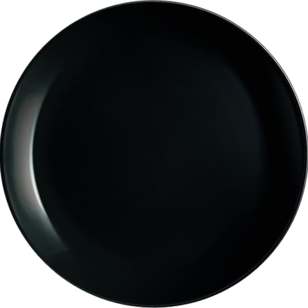 Тарілка Luminarc Diwali обідня склокерамічна кругла чорна 25 см