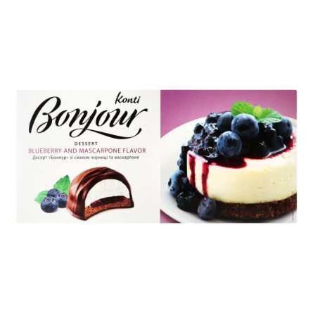 Десерт Bonjour зі смаком чорниці та маскарпоне 232 г slide 1