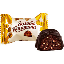 Цукерки Chocoboom Золоті каштани з кремовою начинкою та арахісом mini slide 1