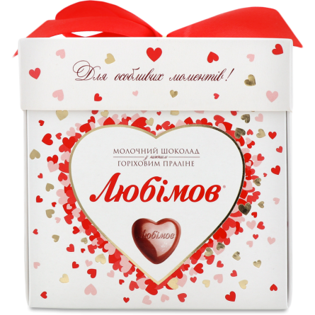 Конфеты Любімов молочный шоколад с ореховым пралине 208 г