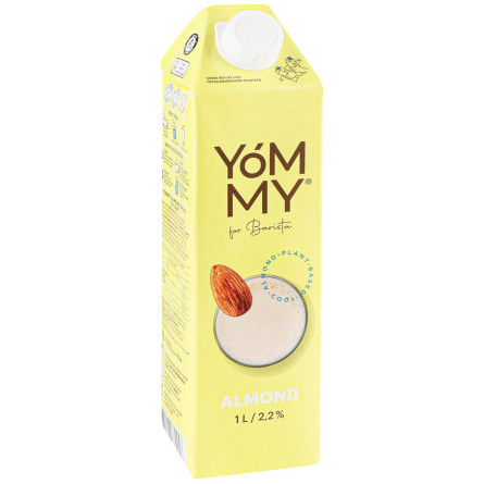 Напиток растительный Yommy Миндальный 2,2% 1л