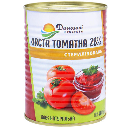 Томатная Паста Домашні Продукти 28% 400г slide 1