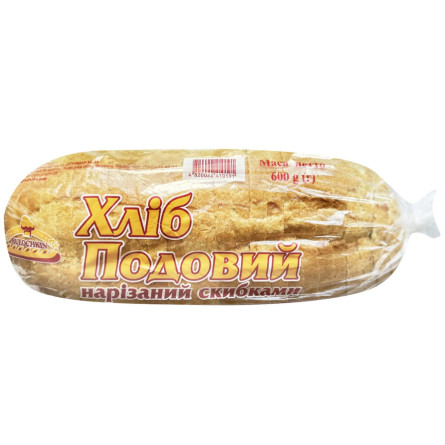 Хліб Подовий пшеничний нарізний 0,6кг slide 1