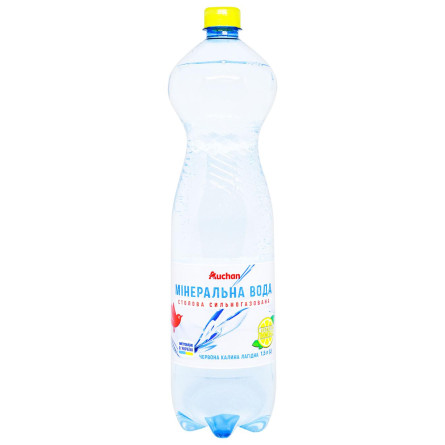 Вода мінеральна Ашан зі смаком лимона 1,5л