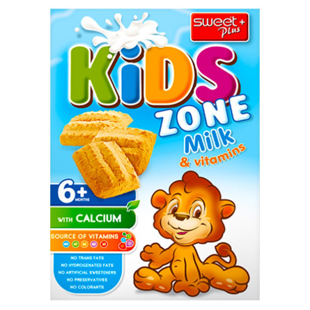 Печиво Kids Zone з молоком кальцієм та вітамінами 220г
