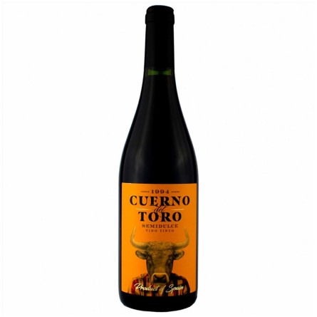 Вино Cuerno del Toro червоне напівсолодке 10,5% 0,75л