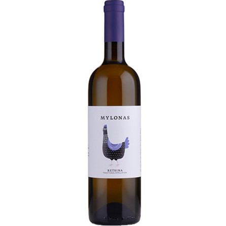 Вино Рецина / Retsina, Mylonas Winery, біле сухе 0.75л
