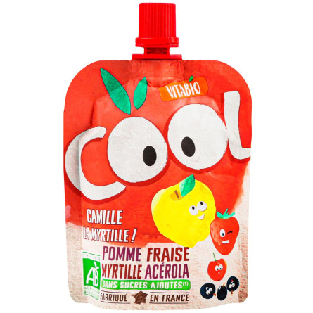 Напиток Vitabio Cool Fruits с яблоком клубникой и черникой 90г