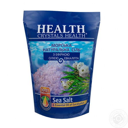 Сіль морська Crystals Health для ванн натуральна евкаліпт 500г slide 1