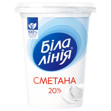Сметана Біла лінія 20% 350г mini slide 1