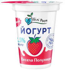 Йогурт Білі Роси Весела Полуниця 2,5% 280г mini slide 1