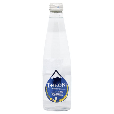 Вода Theoni природна мінеральна газована скло 0.33 л