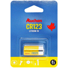 Батарейки Auchan Standart CR123 1шт mini slide 1