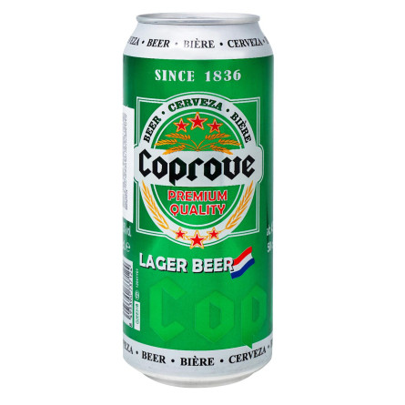 Пиво світле Coprove 4,5% 0,5л з/б