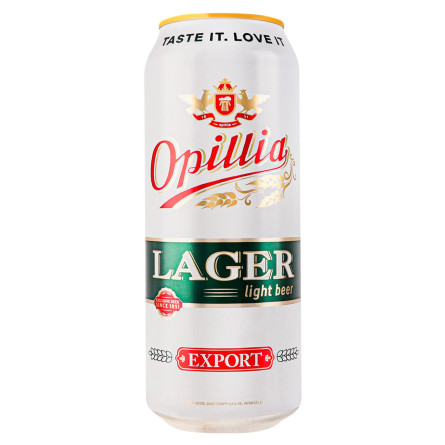 Пиво Opillia Lager Export світле 4.4% 0,5л