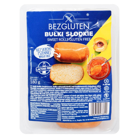 Булочки солодкі Bezgluten 180г