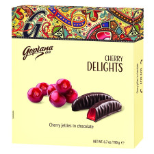 Конфеты Goplana Delights вишневое желе в шоколаде 190г mini slide 1