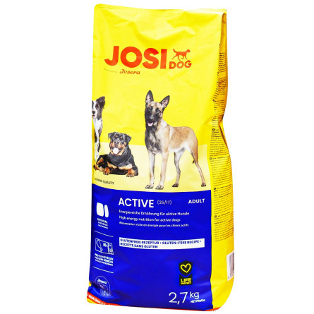 Сухий корм для дорослих собак Josi Dog Active 2,7кг slide 1