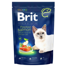 Корм сухой Brit Premium с лососем для стерелизованных кошек 1,5кг mini slide 1