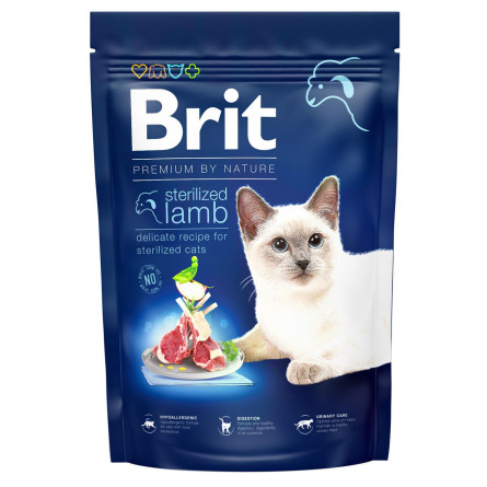 Корм сухий Brit Premium з ягням для стерелізованих котів 1,5кг slide 1