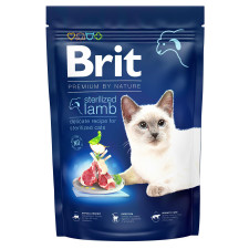 Корм сухий Brit Premium з ягням для стерелізованих котів 1,5кг mini slide 1