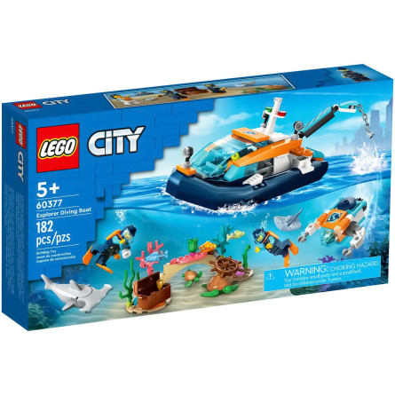 Конструктор Lego City Explorer Diving Boat №60377 для дітей від 5-ти років 1шт