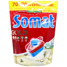 Таблетки для миття посуду у посудомийній машині Somat Gold Голд Duo 140 таблеток mini slide 1
