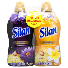 Кондиціонер-ополіскувач Silan Aromatherapy Dreamy Lotus 1364мл та Кондиціонер-ополіскувач Silan Aromatherapy Fascinating Frangipani 1364мл mini slide 1