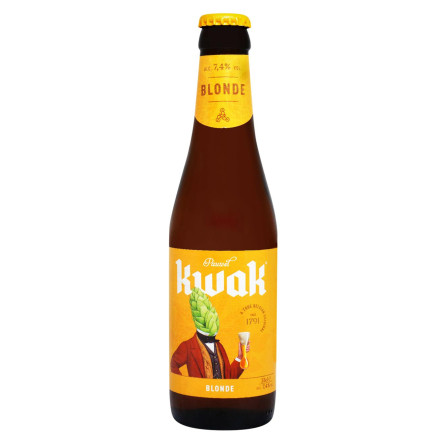 Пиво Kwak Blonde светлое 7,4% 0,33л