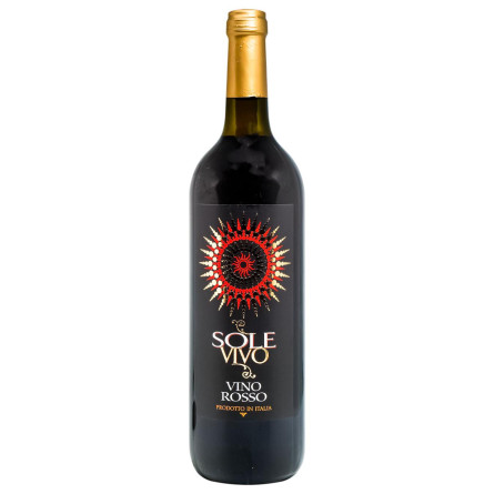 Вино Sole Vivo Vino Rosso червоне сухе 10,5% 0,75л slide 1
