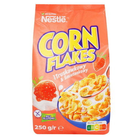 Завтрак сухой Nestle Corn Flakes клубника-сливки 250г