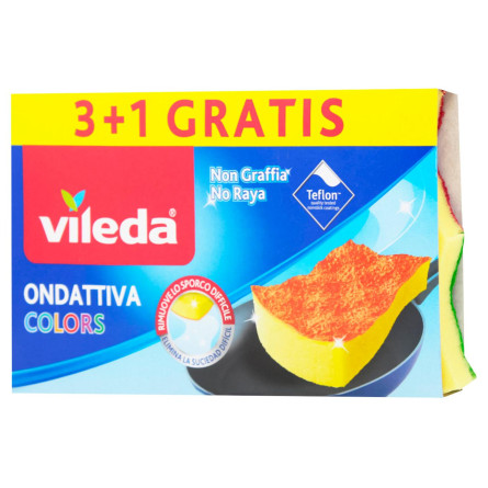 Губки Vileda Pur Active Color 4шт