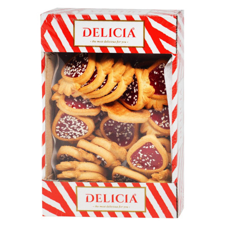 Печиво Delicia Желейна ягідка зі смаком полуниці 300г slide 1