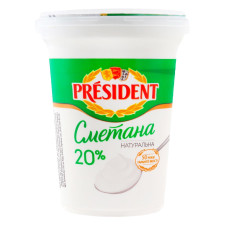 Сметана President 20% 300г mini slide 1