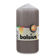 Свічка Bolsius циліндрична темно-сіра 120/60 мм mini slide 1