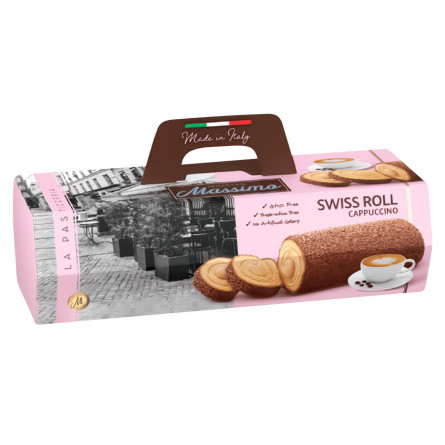 Рулет Maestro Massimo Swiss Roll Cappuccino 300г