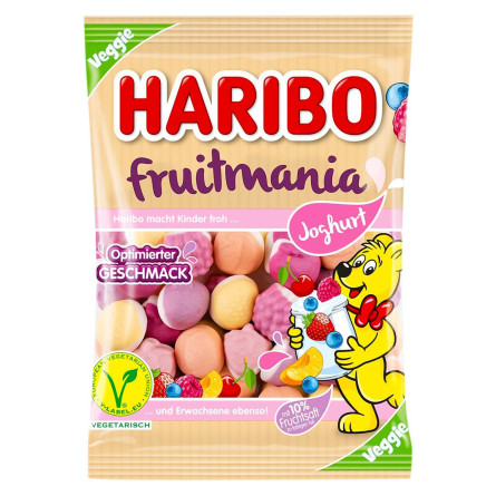 Цукерки желейні фрутманія-йогурт Haribo 160г slide 1