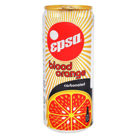 Напій газований Epsa Blood апельсин 0,33л з/б