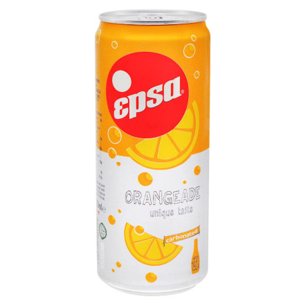 Напій газований Epsa Orangeade 0,33л з/б