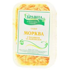 Салат Бравіта морква з часником та майонезом 300г mini slide 1