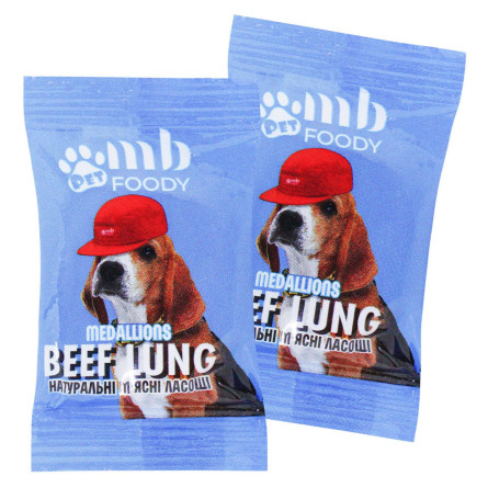 Ласощі для собак MB Foody Медальони Легені яловичі 4г slide 1