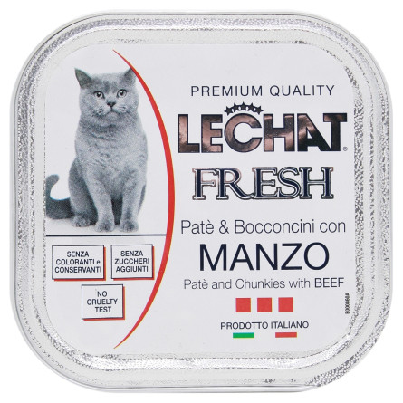 Корм Lechat Fresh Яловичина для котів 100г