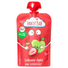Фруктове пюре FRUCHT BAR полуниця, яблуко 100 г mini slide 1