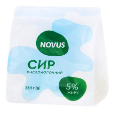 Сир кисломолочний Novus 5% 330г mini slide 1