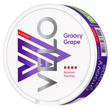Подушечки никотиносодержащие Velo Groovy Grape X-Strong slide 1